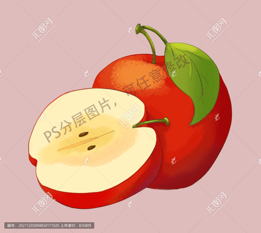 手繪國潮蘋果