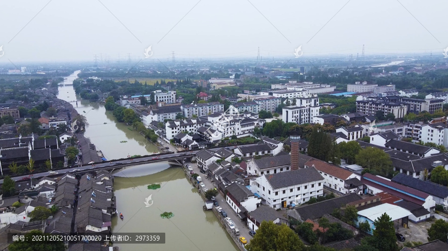 航拍乌镇风景区