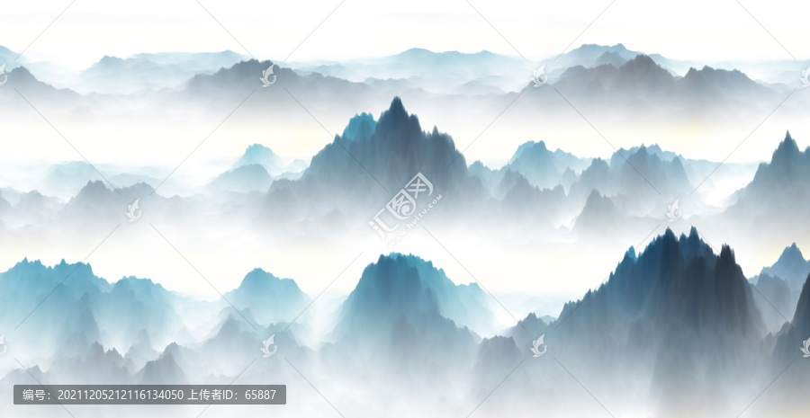 意境水墨山水畫