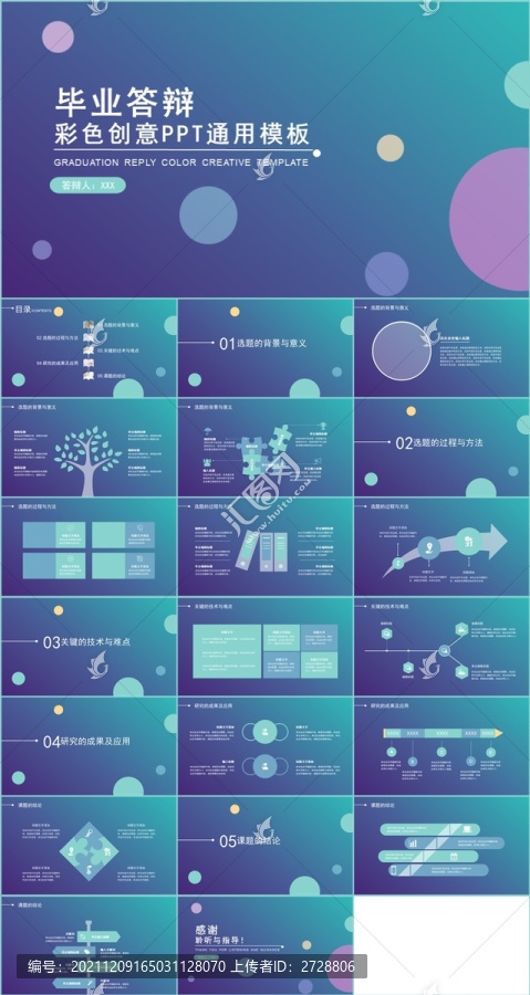 小清新畢業(yè)論文答辯通用PPT