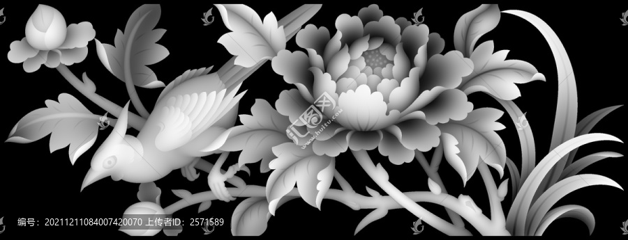 牡丹花鳥