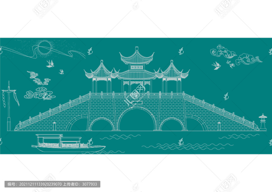 揚州瘦西湖五亭橋