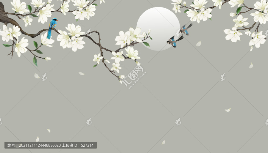 玉蘭花鳥