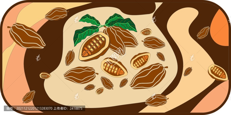 矢量圖咖啡豆地毯地墊