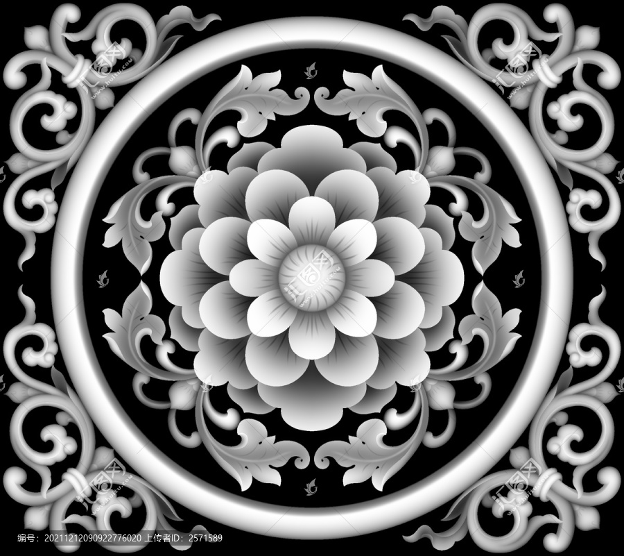 洋花圓盤