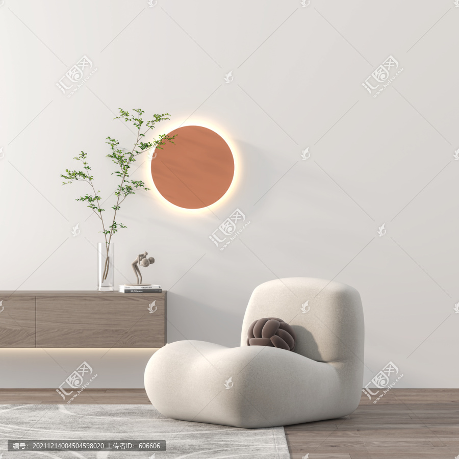 現(xiàn)代單椅特寫墻布壁畫背景場景圖