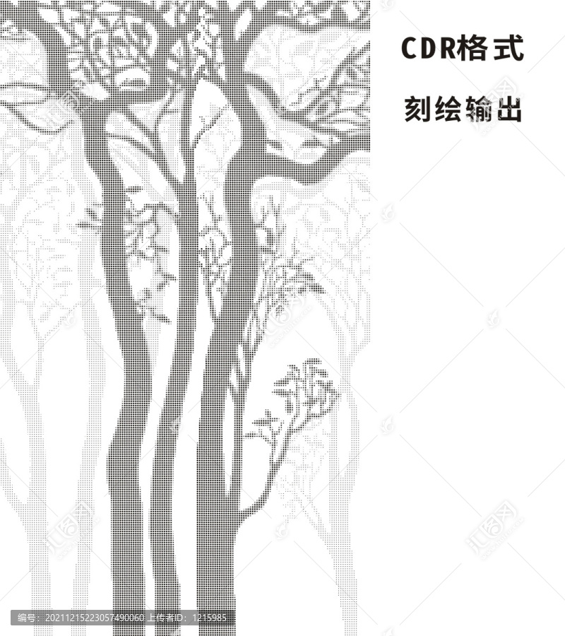 激光鏤空樹林背景圖