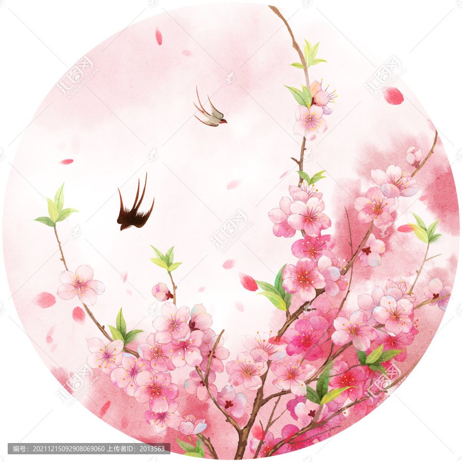 古風(fēng)桃花燕子