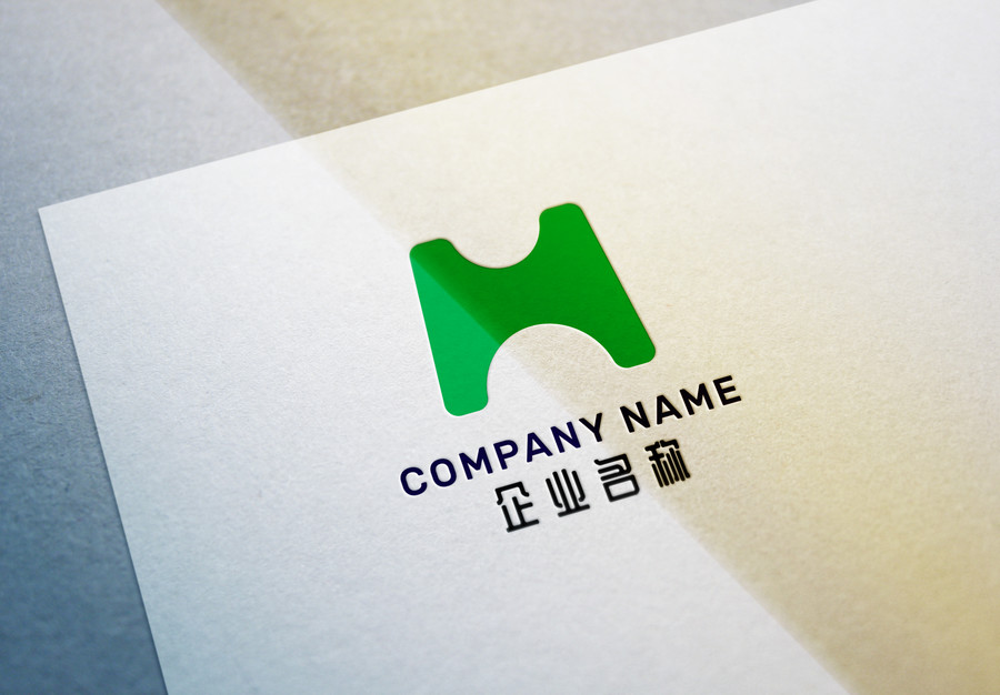 简约H字母绿色节能环保logo