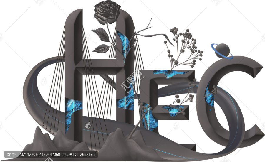 HEC字母創(chuàng)意素材