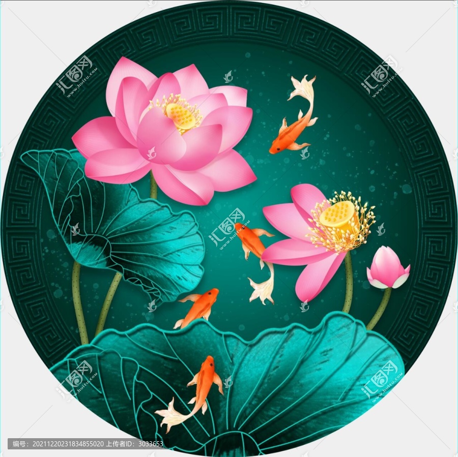 荷花裝飾畫