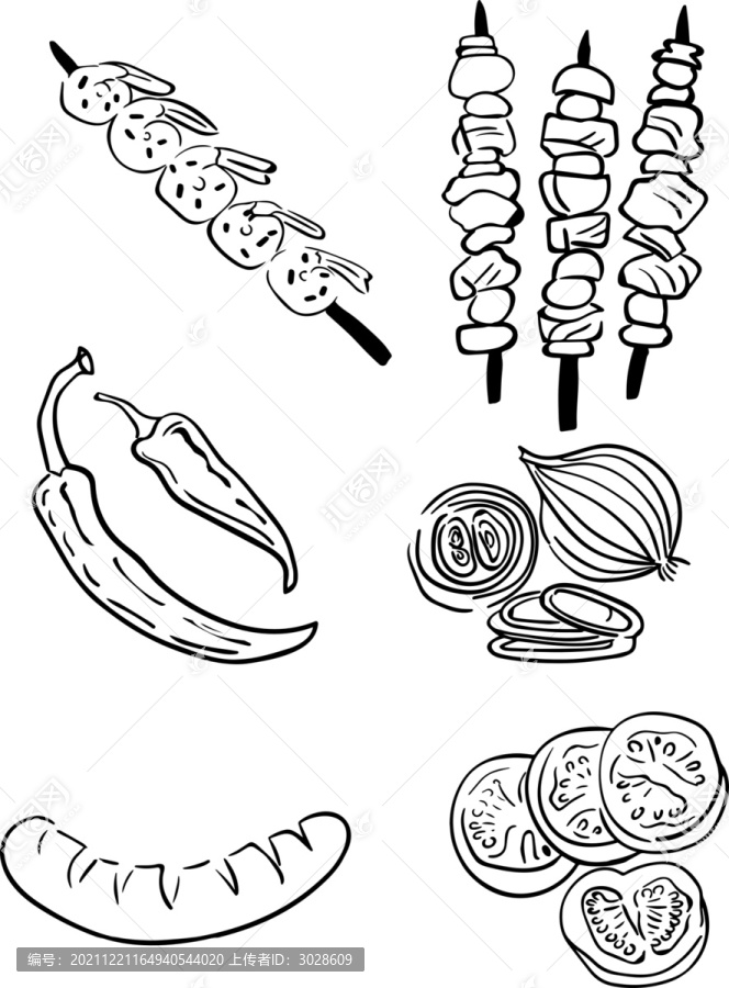 美食線稿