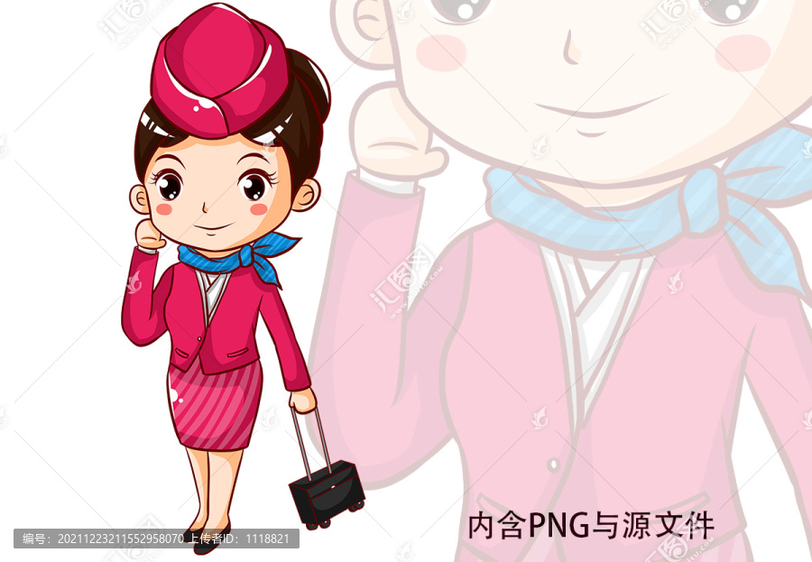 航空空姐乘務(wù)員制服女機(jī)務(wù)人員