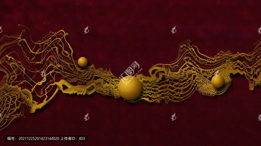 中國風(fēng)豪華金色背景墻壁畫裝飾