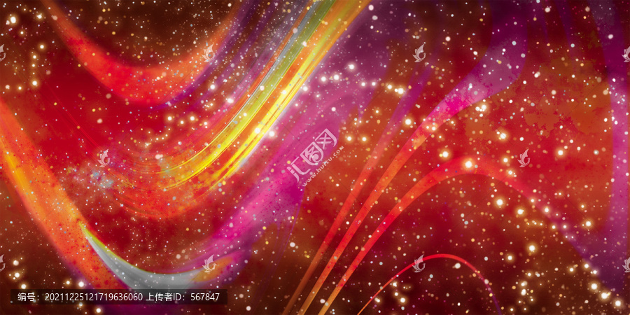 紅色抽象星空