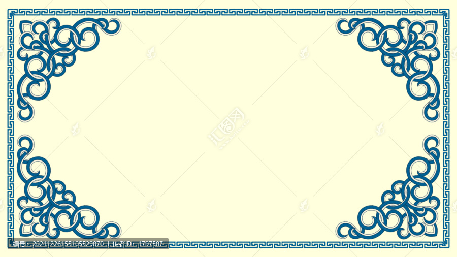 蒙古花纹矢量图