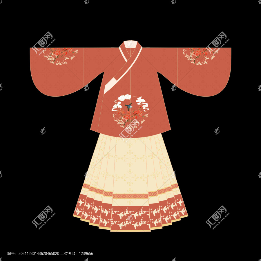 漢服唐裝設(shè)計主腰加馬面