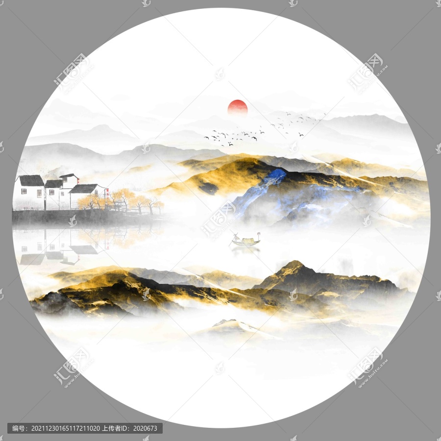 圓形山水