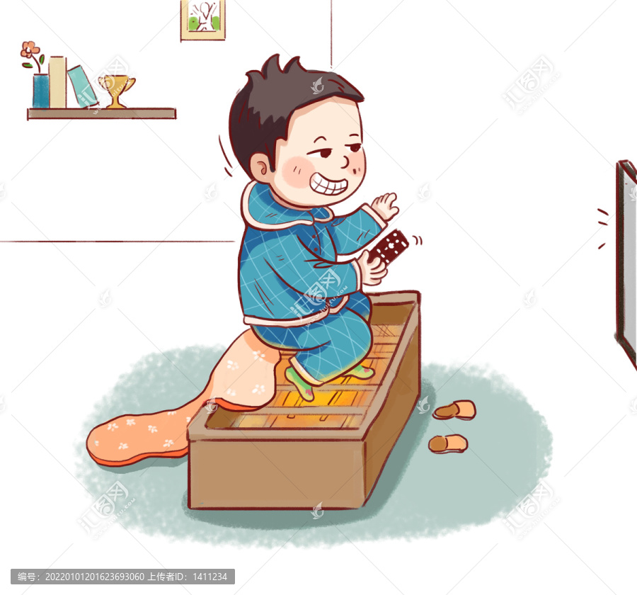寒假烤火小學生