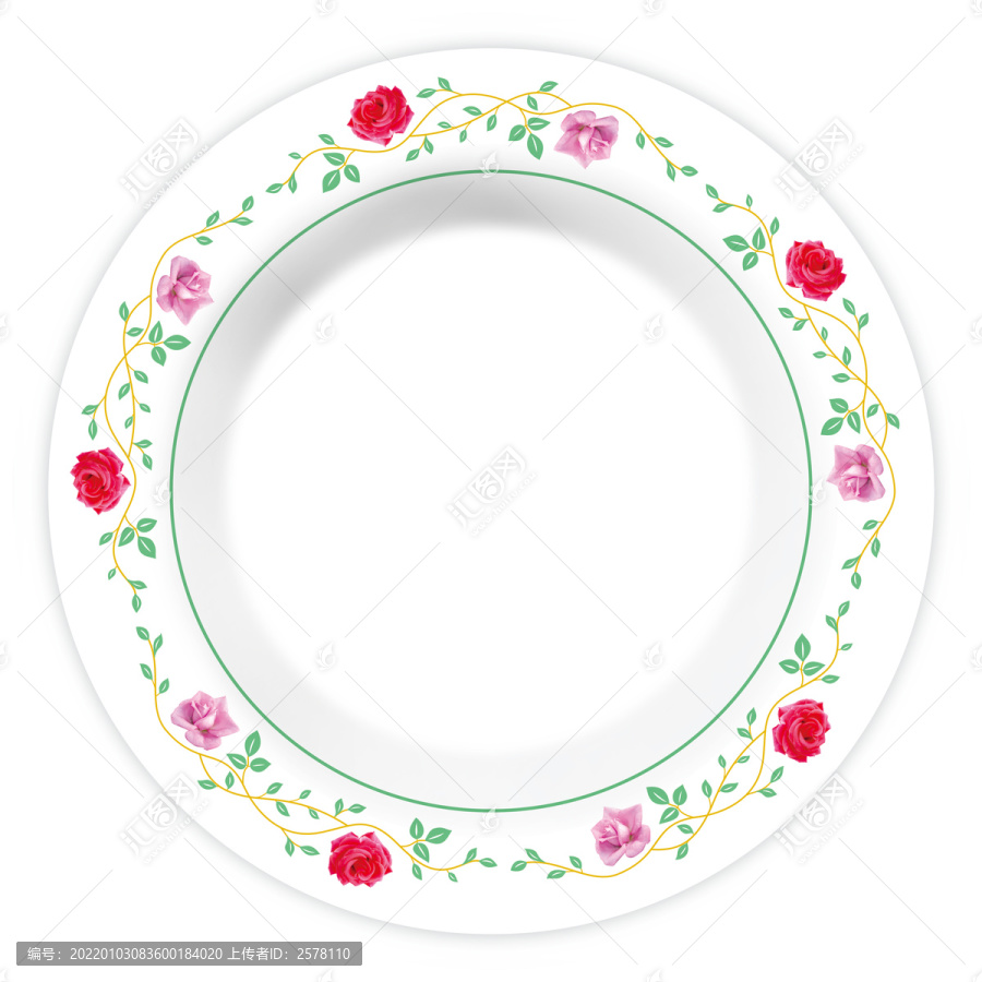 餐具花紙