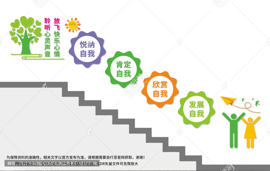 心理咨詢室樓梯文化墻