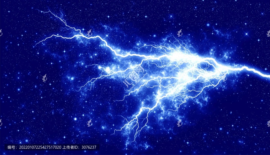 閃電星空