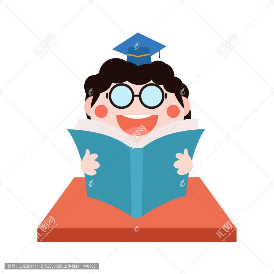 看書的小男孩