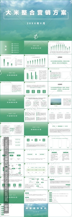 简约风大米整合营销方案PPT