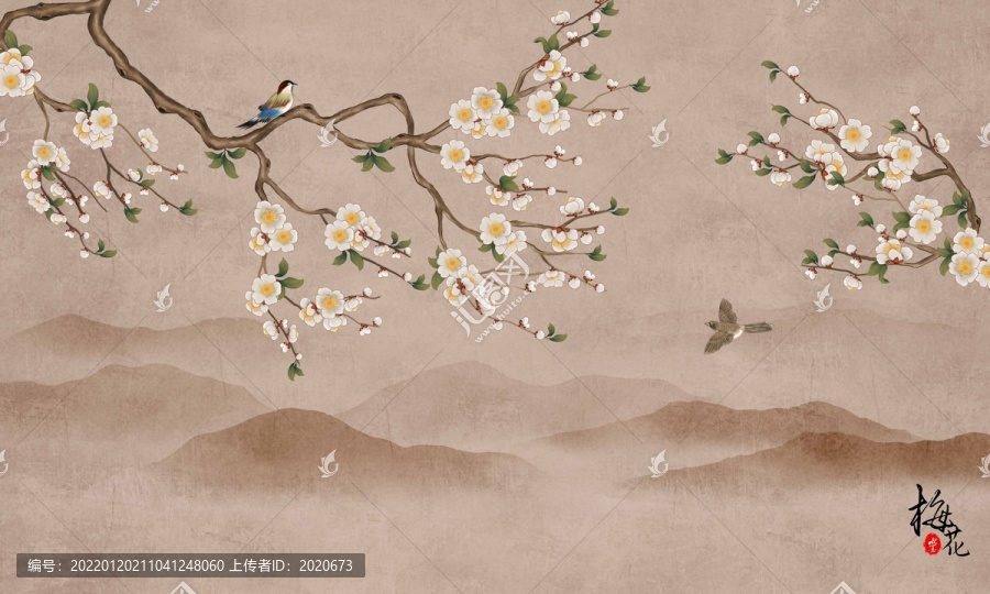 手繪花鳥(niǎo)圖