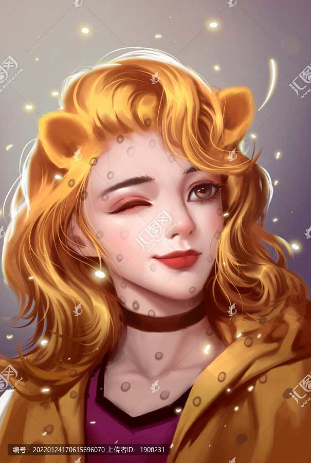 金錢豹少女頭像