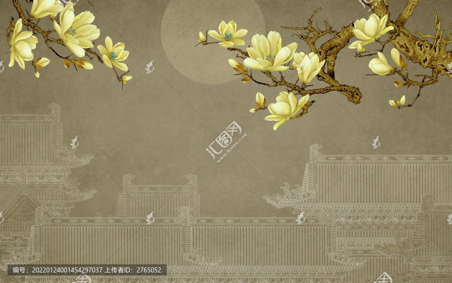 復(fù)古玉蘭樓閣