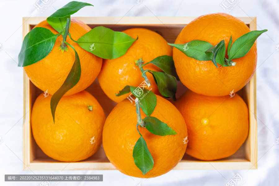 木头盒子里堆放的爱媛果冻橙