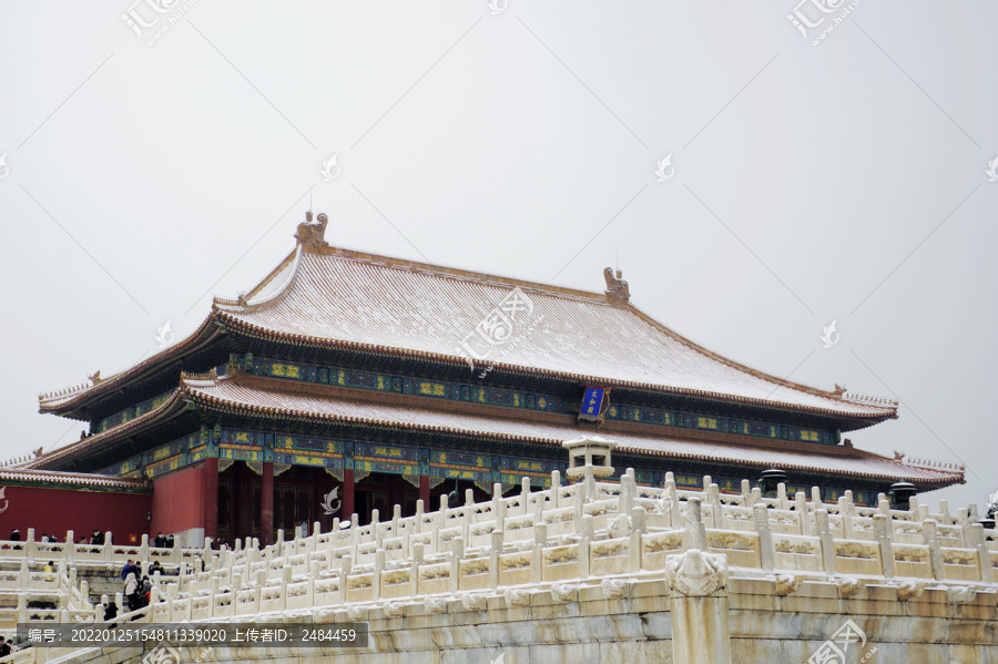 北京故宫太和殿雪景