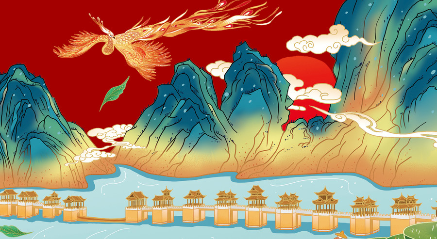 國潮插畫