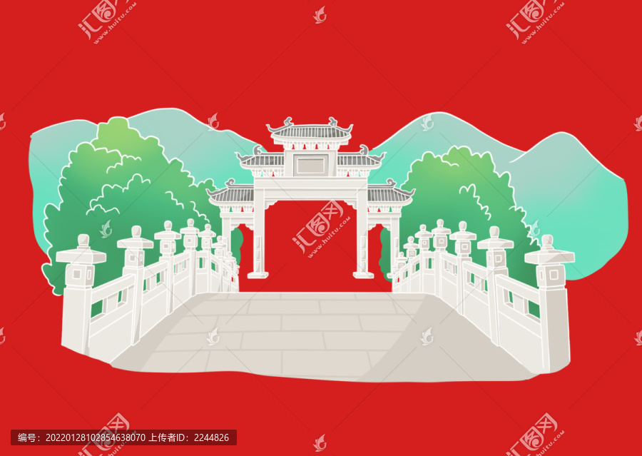 手繪羅浮山