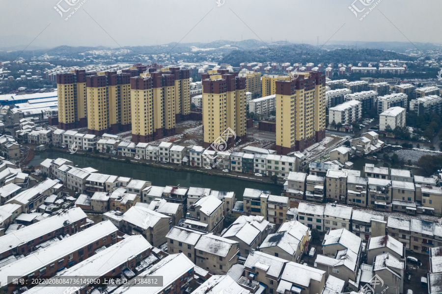 宜都市枝城镇雪景