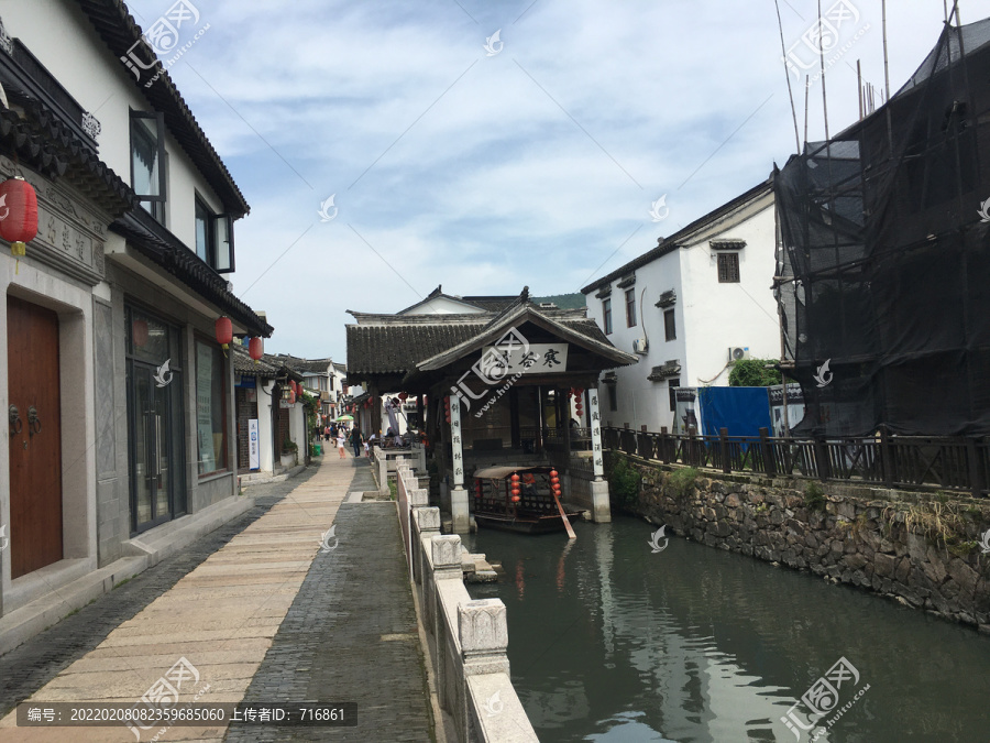 苏州东山陆巷古村水系码头