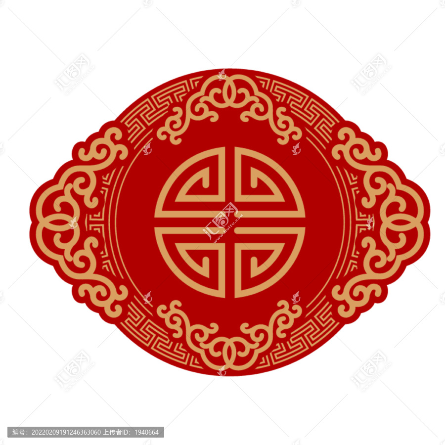傳統背景圓喜慶背景紅