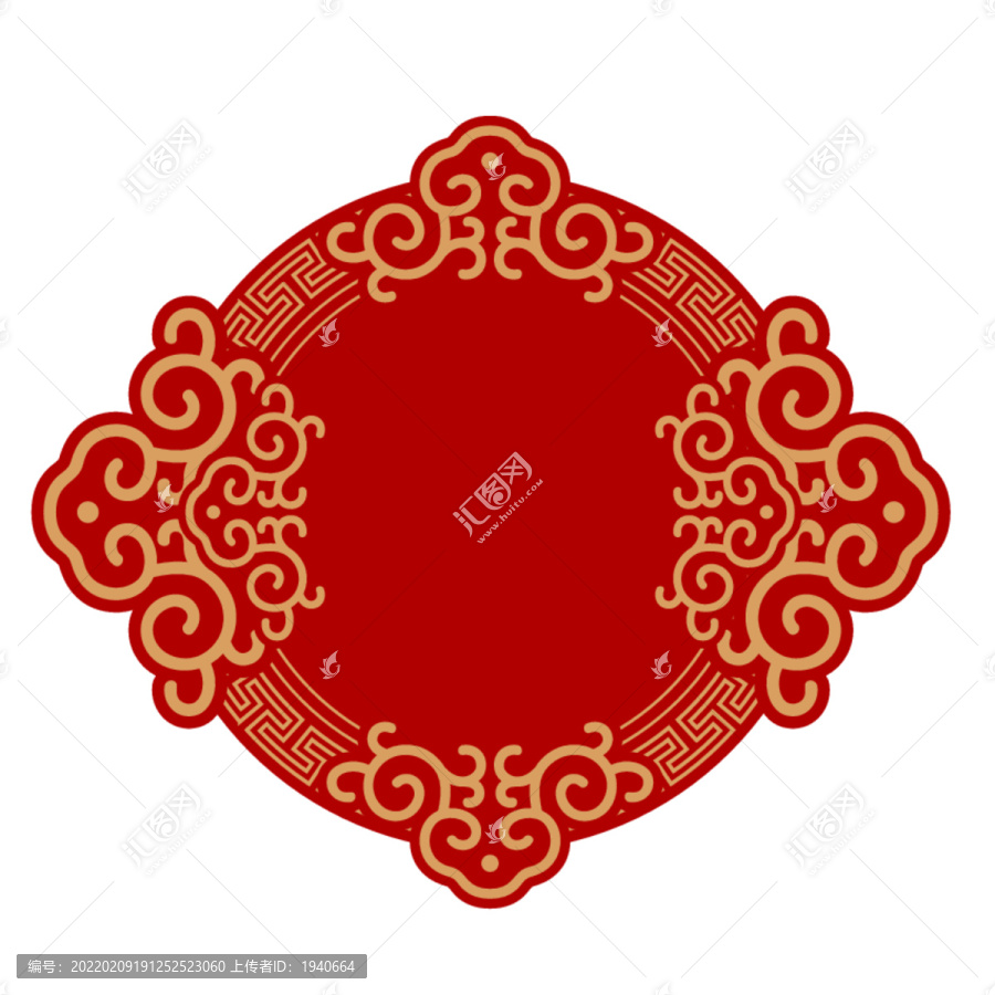 傳統(tǒng)花紋設(shè)計(jì)紅