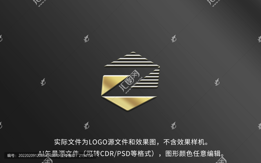 Z字母六边形横线logo标志