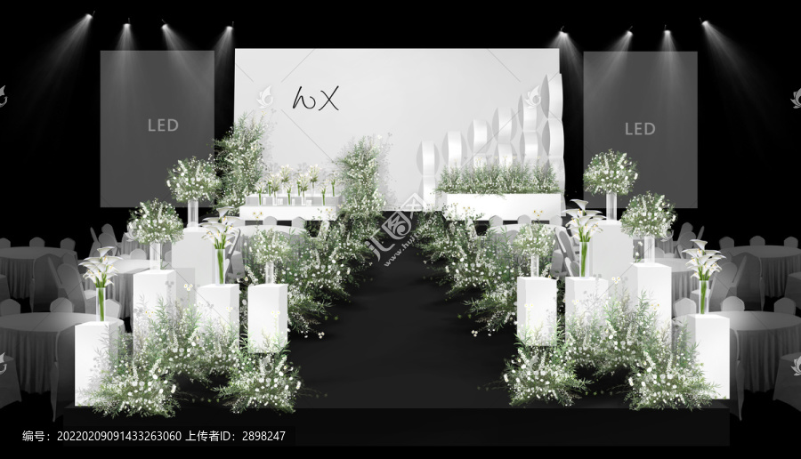 白綠色極簡(jiǎn)婚禮