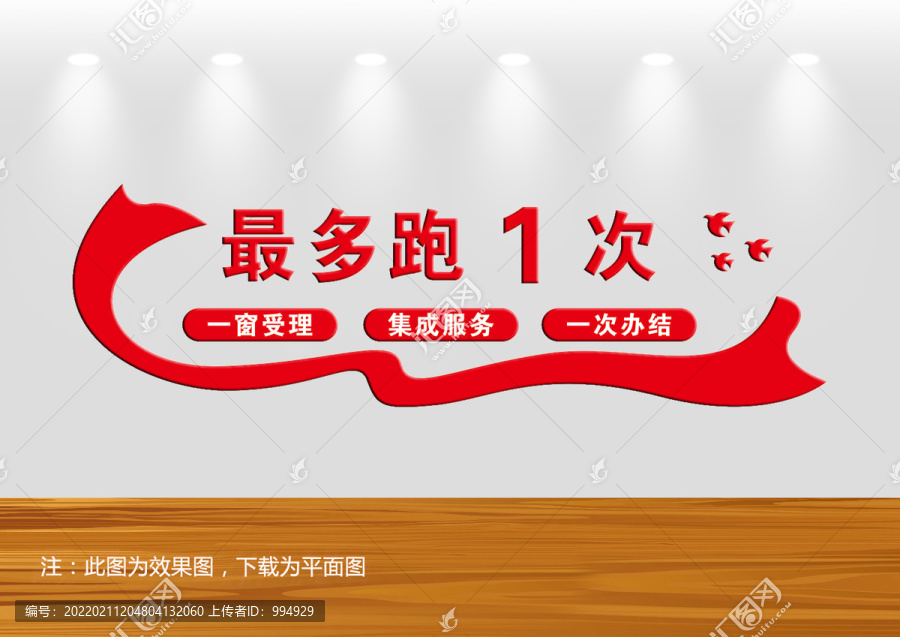 最多跑一次文化墻宣傳展板