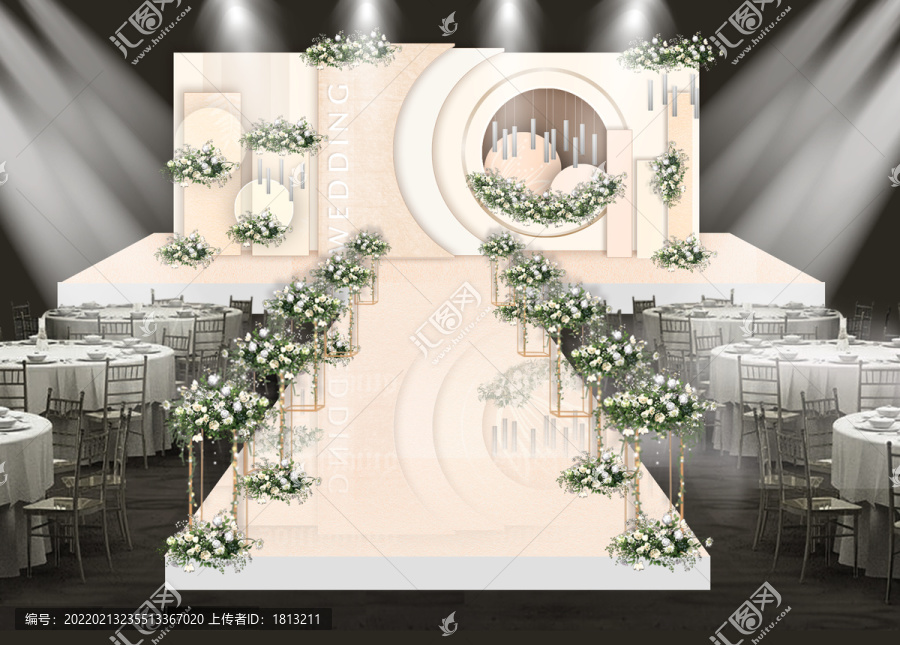 香檳綠色婚禮效果圖