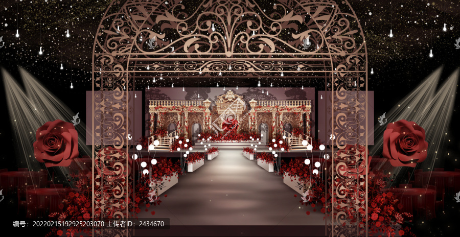紅金色歐式婚禮