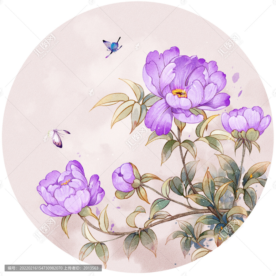古風(fēng)芍藥插畫