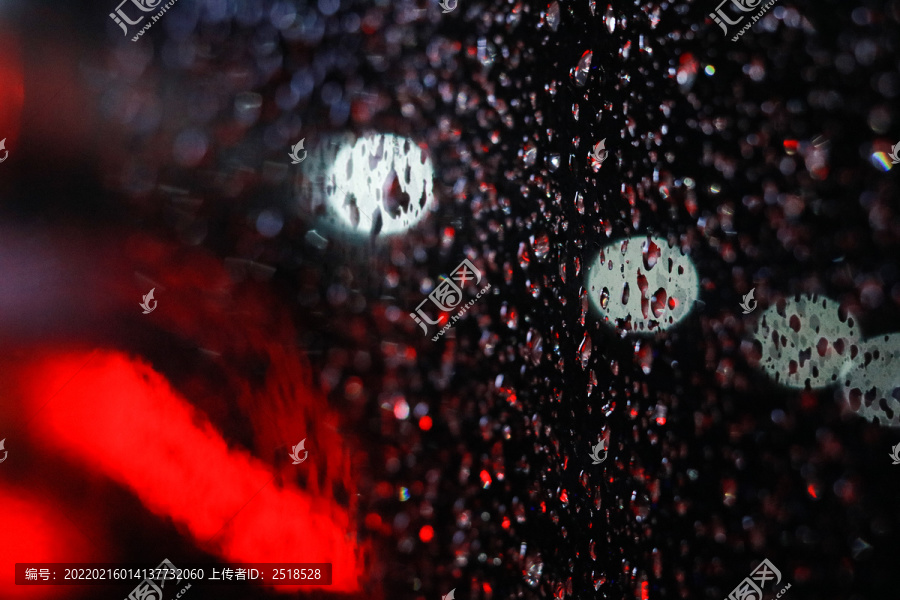 蓝色水面气泡水珠雨水背景