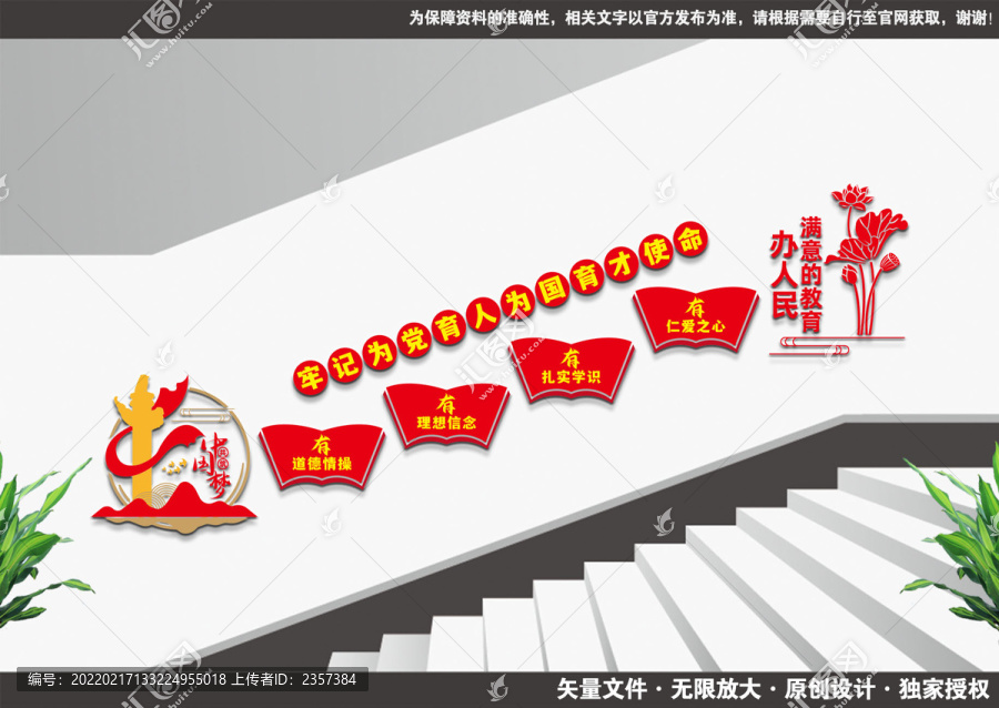 四有好老師樓梯文化墻