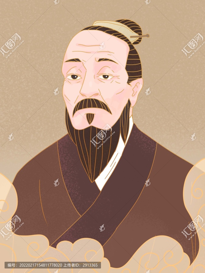 中國中藥名醫(yī)扁鵲古代人物插畫
