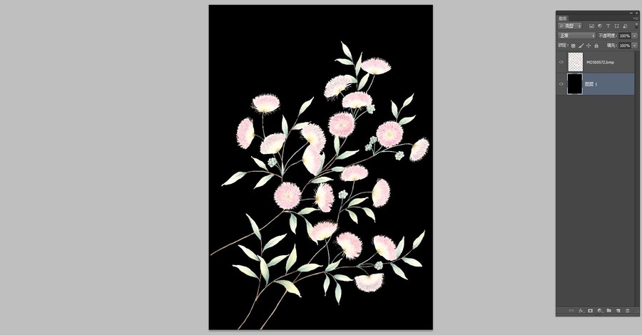 抽象手繪小花