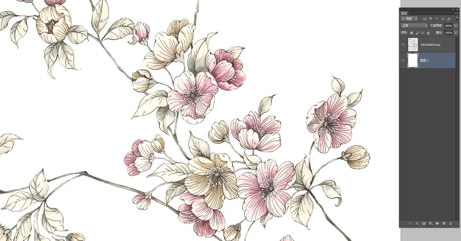 工筆畫小花